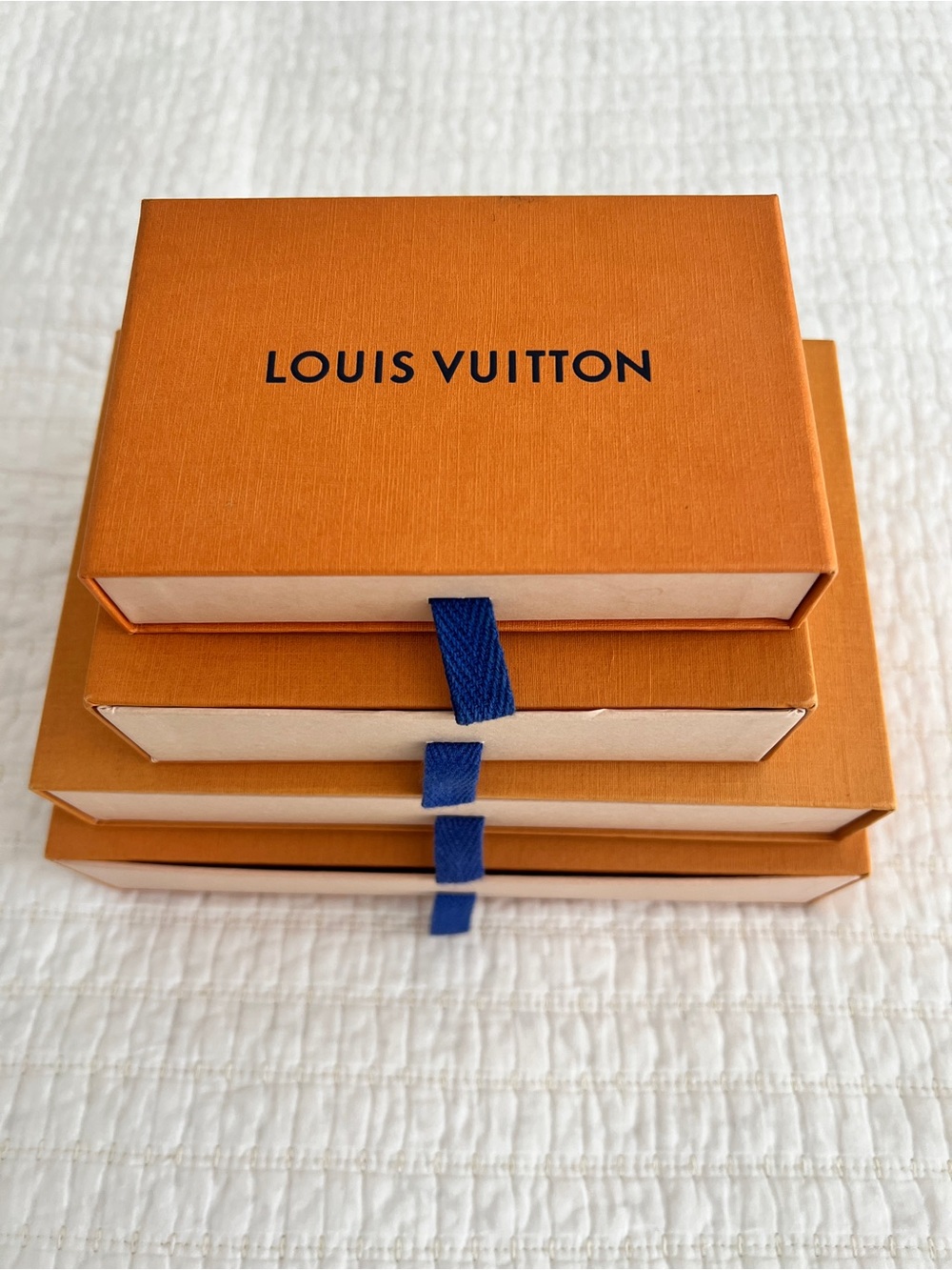 Louis Vuitton Orange and Navy Gift Box Set - 4 Pieces - Picture 2 of 2